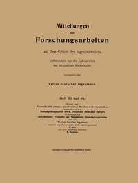 Produktbild: Mitteilungen &uuml;ber Forschungsarbeiten auf dem Gebiete des Ingenieurwesens