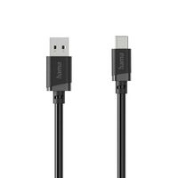 Produktbild: Hama USB-Ladekabel USB 2.0 USB-A Stecker, USB-C&reg; Stecker 3m Schwarz 00201814