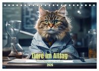 Produktbild: Tiere im Alltag (Tischkalender 2026 DIN A5 quer), CALVENDO Monatskalender