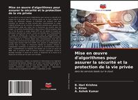 Produktbild: Mise en &iquest;uvre d'algorithmes pour assurer la s&eacute;curit&eacute; et la protection de la vie priv&eacute;e