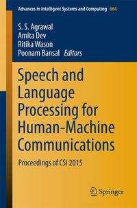 Produktbild: Speech and Language Processing for Human-Machine Communications