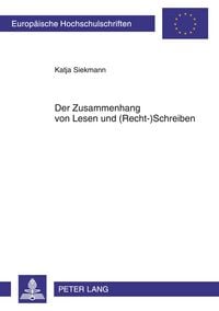 Produktbild: Der Zusammenhang von Lesen und (Recht-)Schreiben