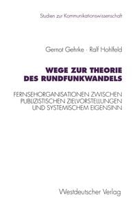Produktbild: Wege zur Theorie des Rundfunkwandels