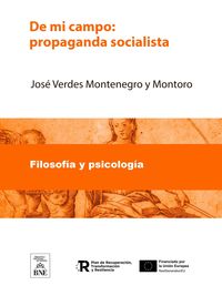 Produktbild: De mi campo : propaganda socialista