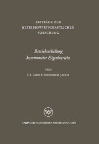 Produktbild: Betriebserhaltung kommunaler Eigenbetriebe