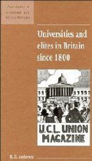 Produktbild: Universities and Elites in Britain since 1800