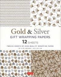Produktbild: Gold & Silver Gift Wrapping Papers - 12 Sheets