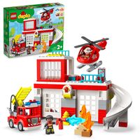 LEGO DUPLO 10970 Feuerwehrwache mit Hubschrauber, Feuerwehr-Spielzeug 