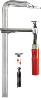 Produktbild: Ganzstahlschraubzwinge GZ Spann-W.120mm A.60mm Holzgriff BESSEY