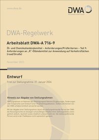 Produktbild: Arbeitsblatt DWA-A 716-9 Öl- und Chemikalienbindemittel - Anforderungen/Prüfkrit