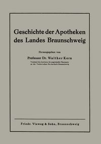 Produktbild: Geschichte der Apotheken des Landes Braunschweig