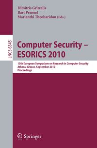 Produktbild: Computer Security - ESORICS 2010