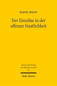 Produktbild: Der Einzelne in der offenen Staatlichkeit