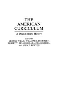Produktbild: The American Curriculum