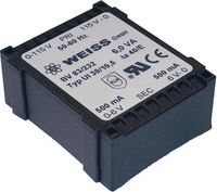 Produktbild: Weiss Elektrotechnik 83/235 Printtransformator 1 x 230 V 2 x 12 V/AC 6 VA 250 mA