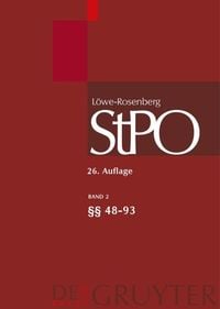 Produktbild: L&ouml;we/Rosenberg. Die Strafproze&szlig;ordnung und das Gerichtsverfassungsgesetz / &sect;&sect; 48-93