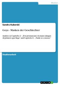 Produktbild: Goya - Masken der Geschlechter