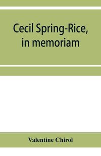 Produktbild: Cecil Spring-Rice, in memoriam