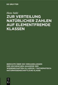 Produktbild: Zur Verteilung nat&uuml;rlicher Zahlen auf elementfremde Klassen