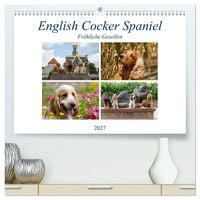 Produktbild: English Cocker Spaniel - Fr&ouml;hliche Gesellen (hochwertiger Premium Wandkalender 2027 DIN A2 quer), Kunstdruck in Hochglanz