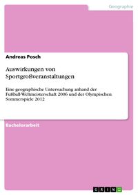 Produktbild: Auswirkungen von Sportgro&szlig;veranstaltungen