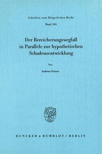 Produktbild: Der Bereicherungswegfall in Parallele zur hypothetischen Schadensentwicklung.