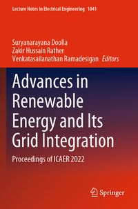 Produktbild: Advances in Renewable Energy and Its Grid Integration