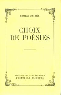 Produktbild: Choix de po&eacute;sies