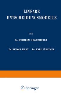 Produktbild: Lineare Entscheidungsmodelle