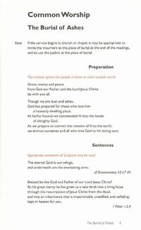Produktbild: Common Worship: Burial of Ashes Card