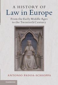 Produktbild: A History of Law in Europe