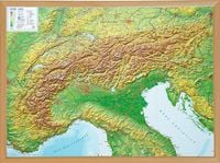 Produktbild: Relief Alpen 1:1.2MIO mit Naturholzrahmen
