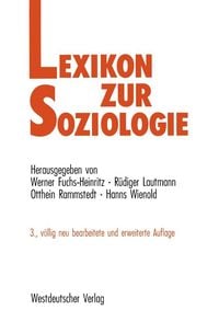 Produktbild: Lexikon zur Soziologie