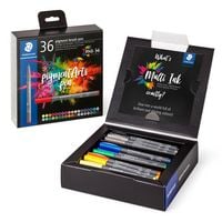 Produktbild STAEDTLER Schreib- und Zeichbedarf pigment brush 371 Fasermaler mit Pinselspitze, 36er Set