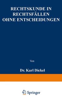 Produktbild: Rechtskunde in Rechtsf&auml;llen ohne Entscheidungen