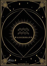 Produktbild: Edles Notizbuch Sternzeichen Wassermann | Designed by Alfred Herler