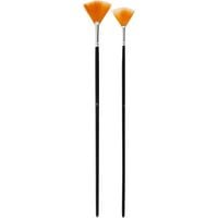 Produktbild: Creativ Company Gold Line Pinsel, Nr. 4+8, L 29-30 cm, B 2-3 mm, F&auml;cher, 2 Stk