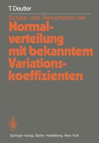 Produktbild: Sch&auml;tz- und Testverfahren bei Normalverteilung mit bekanntem Variationskoeffizienten