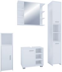 Produktbild: 4-tlg. Komplett Badm&ouml;bel Badschrank Set Zalo I