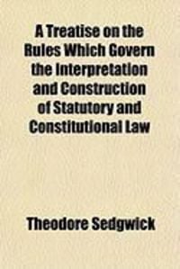 Produktbild: A Treatise on the Rules Which Govern the Interpretation and Construction of Statutory and Constitutional Law