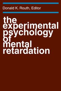 Produktbild: The Experimental Psychology of Mental Retardation