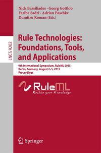 Produktbild: Rule Technologies: Foundations, Tools, and Applications