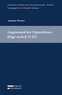 Produktbild: Gegenstand der Oppositionsklage nach &sect; 35 EO