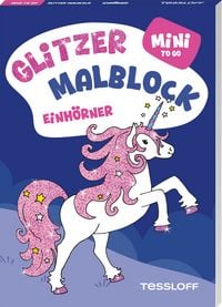 Produktbild: Mini Glitzer Malblock to go. Einh&ouml;rner