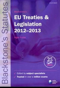 Produktbild: Blackstone's EU Treaties & Legislation 2012-2013