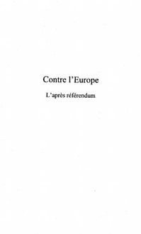 Produktbild: Contre l'europe