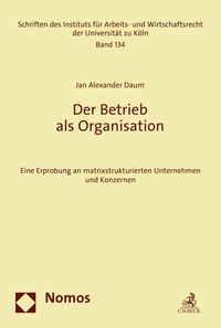 Produktbild: Der Betrieb als Organisation