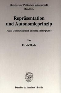 Produktbild: Repr&auml;sentation und Autonomieprinzip.