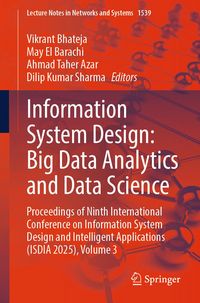 Produktbild: Information System Design: Big Data Analytics and Data Science