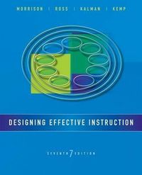 Produktbild: Morrison, G: Designing Effective Instruction